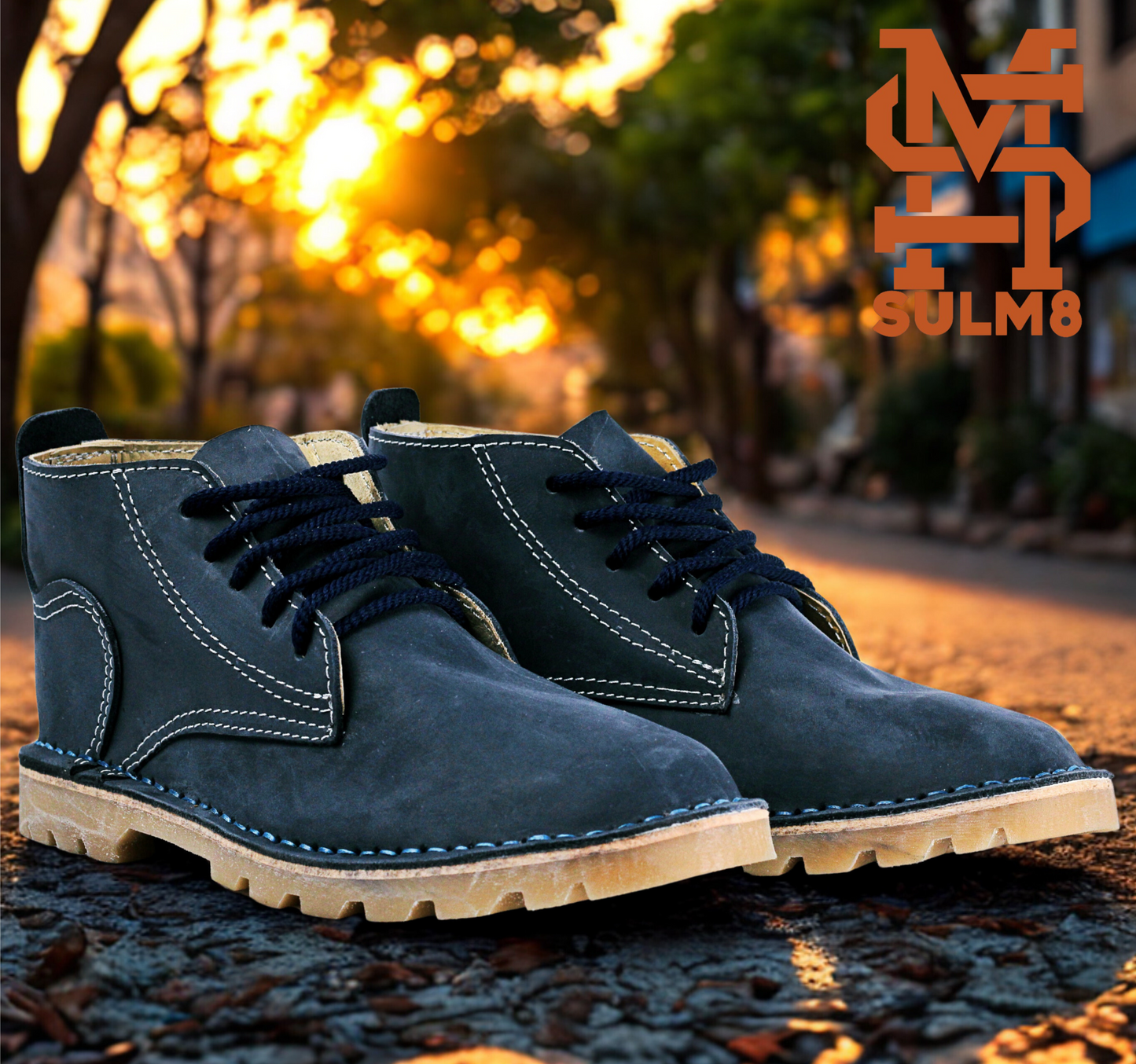 SULM8 Cloud Nubuck Blue Boots