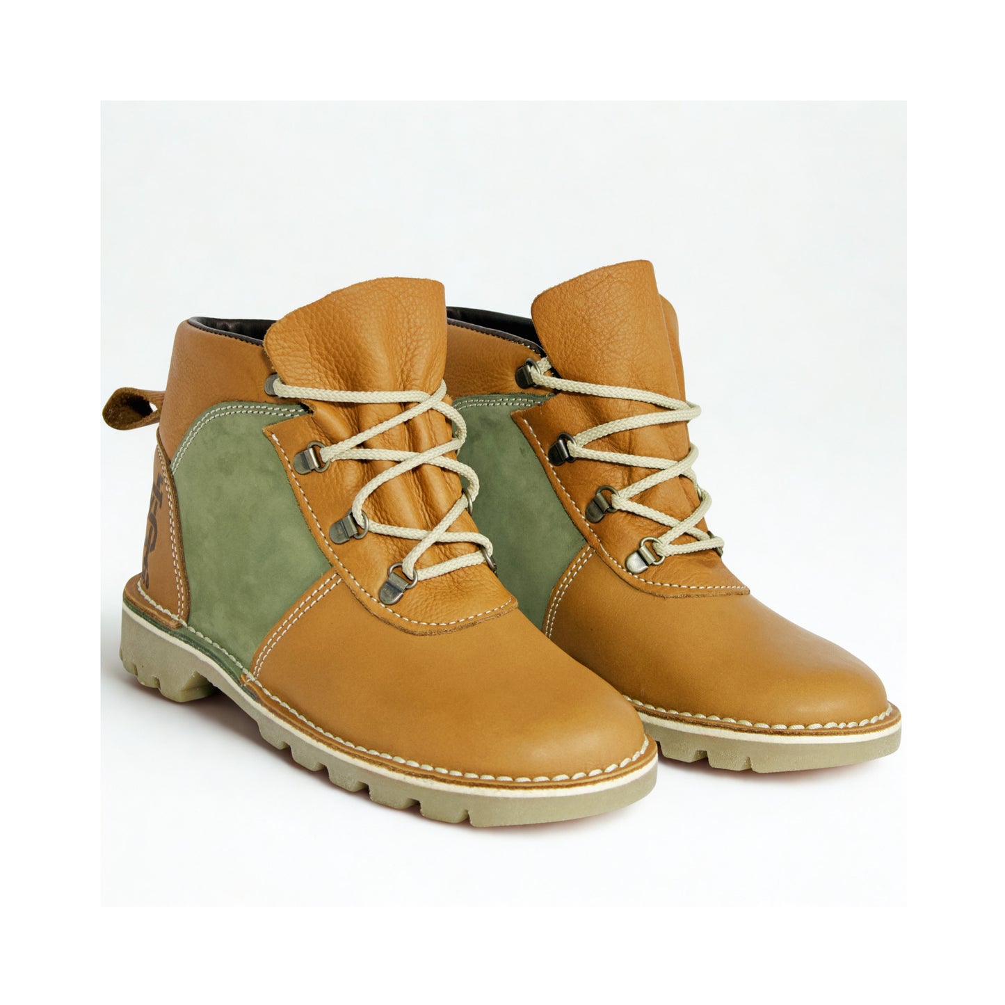SULM8 Urban Ranger - Tan Brown/Green Boots