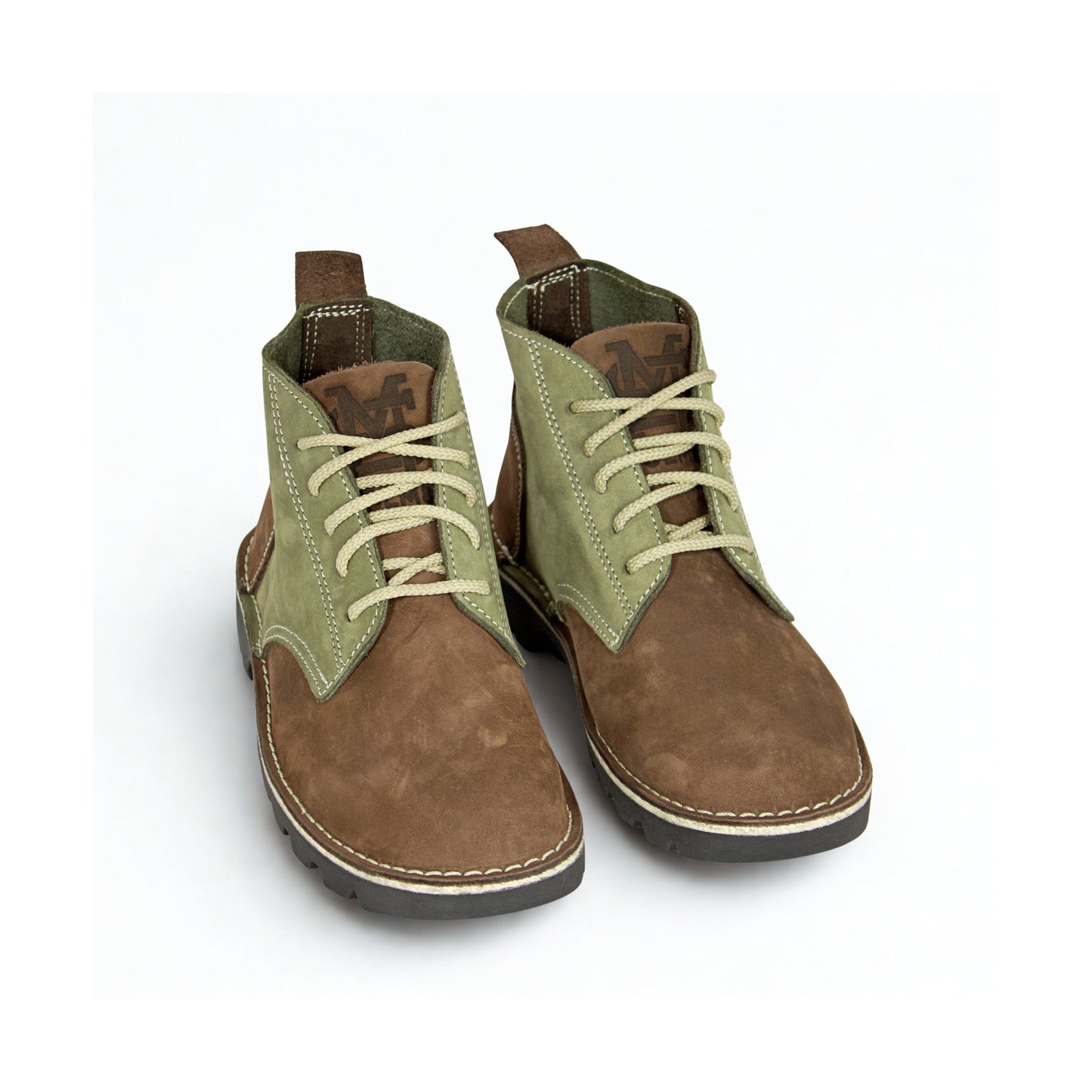 SULM8 Urban Classic Leather Boots - Brown/Green