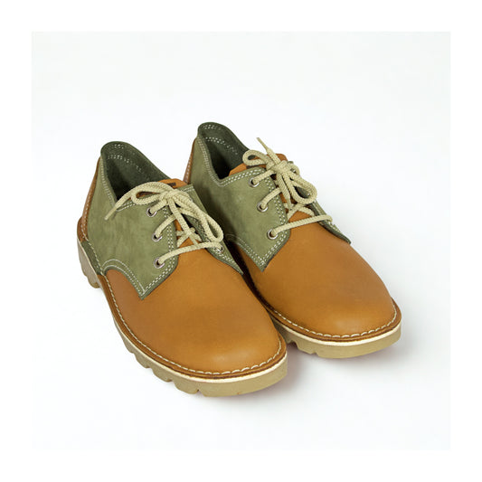 SULM8 Vellies - Tan Brown/Green
