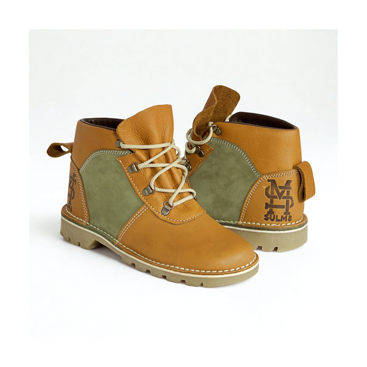 SULM8 Urban Ranger - Tan Brown/Green Boots