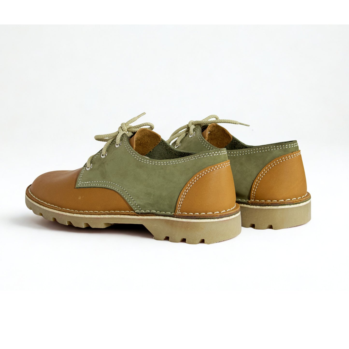 SULM8 Vellies - Tan Brown/Green