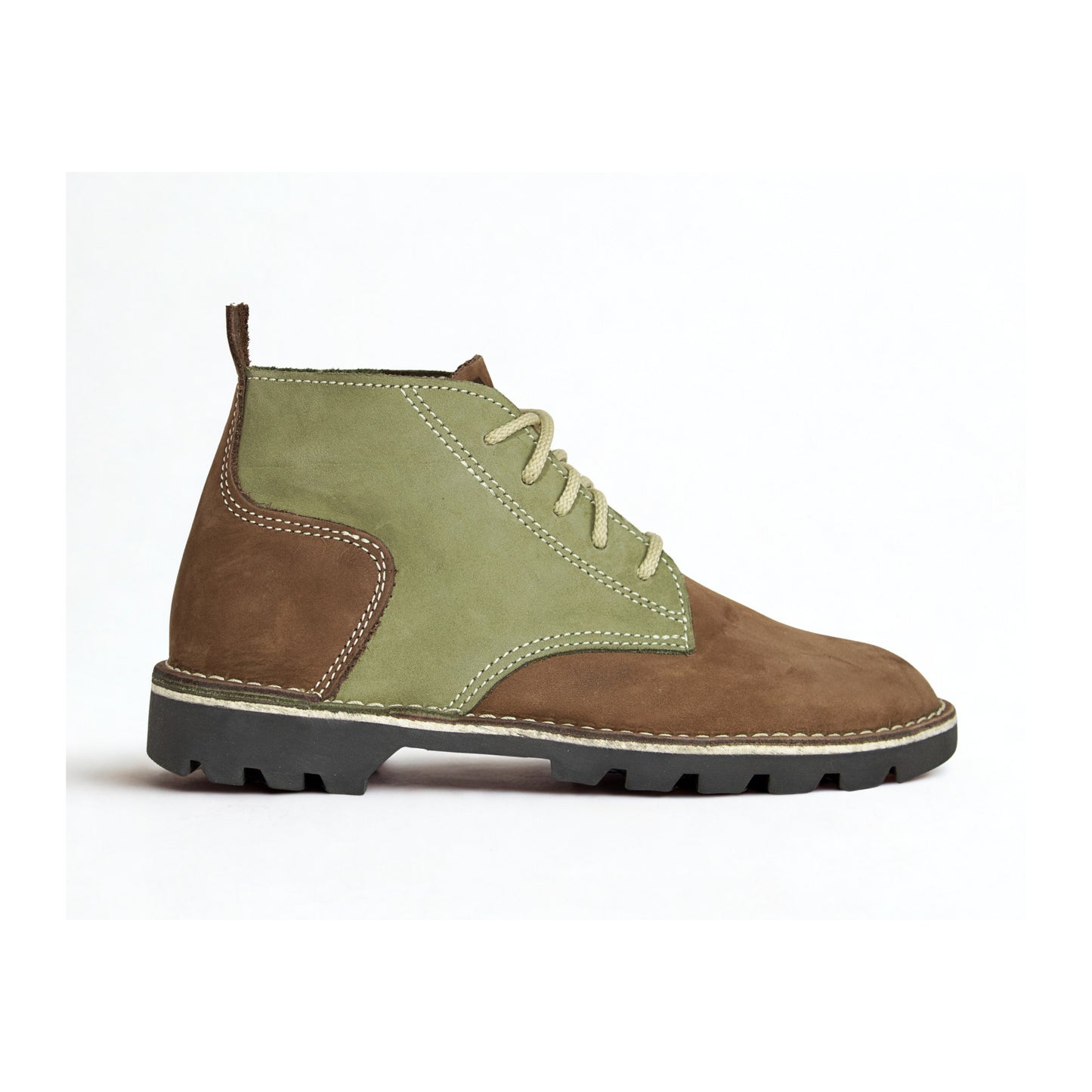 SULM8 Urban Classic Leather Boots - Brown/Green
