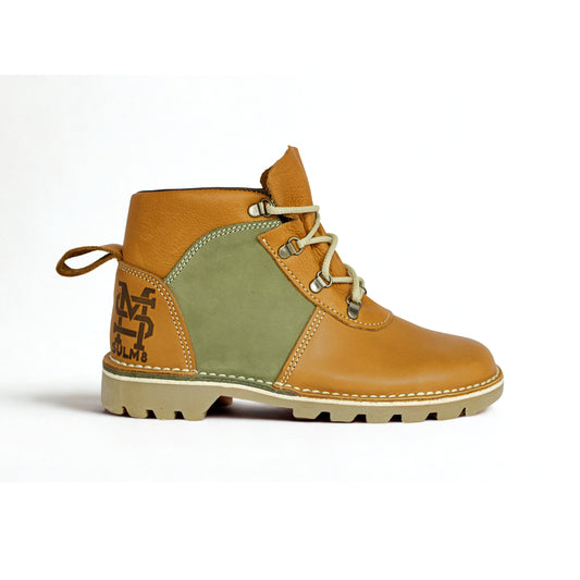 SULM8 Urban Ranger - Tan Brown/Green Boots