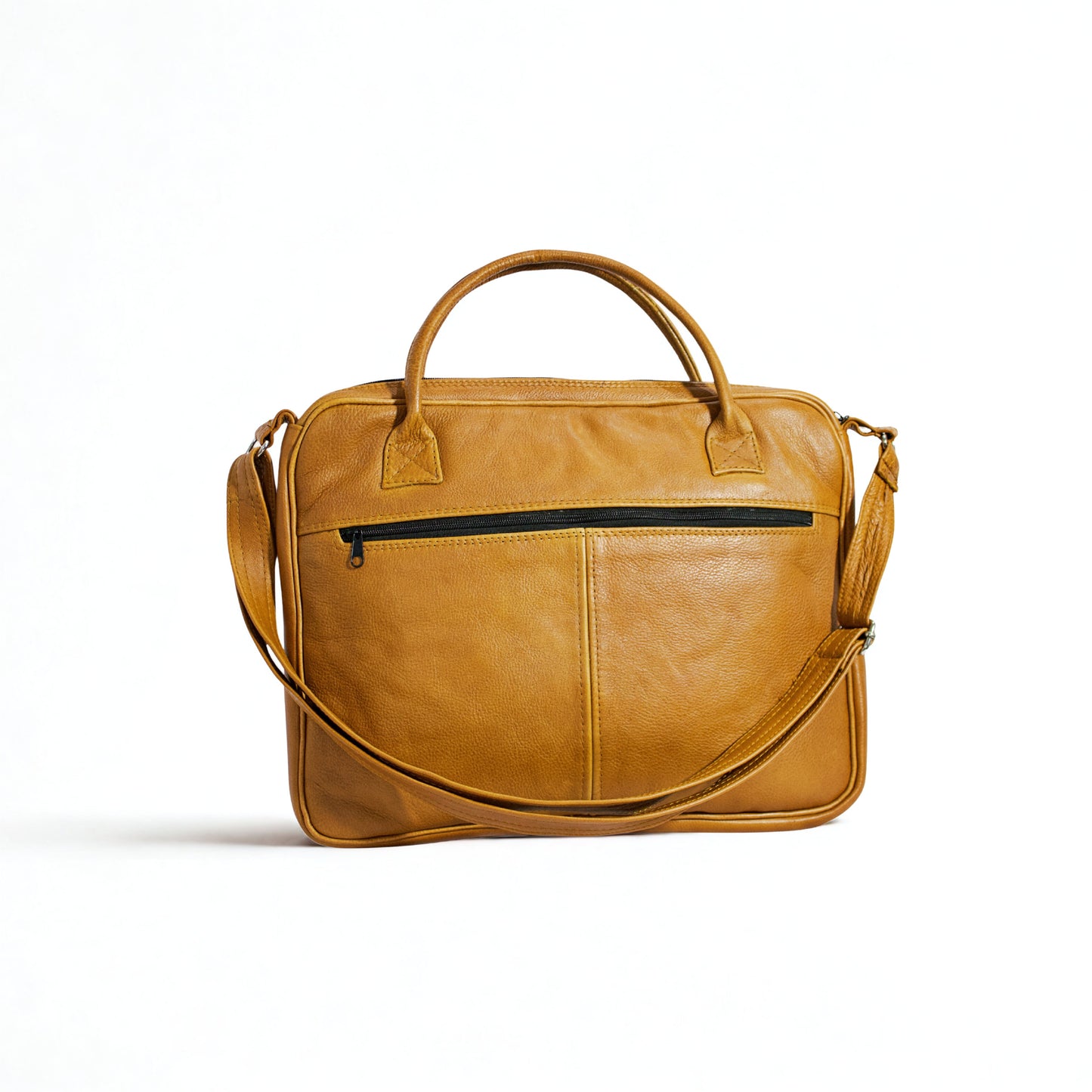 SULM8 Brown Leather Laptop Bag