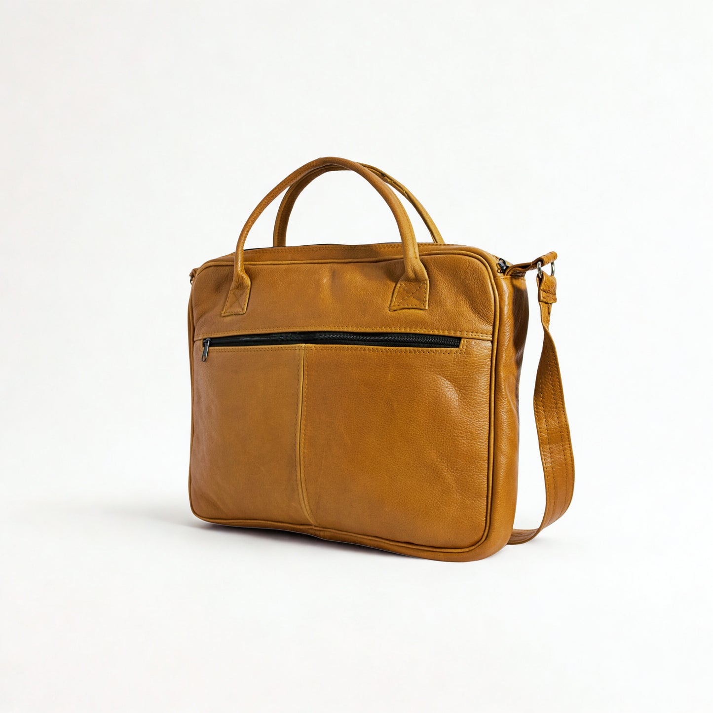 SULM8 Brown Leather Laptop Bag