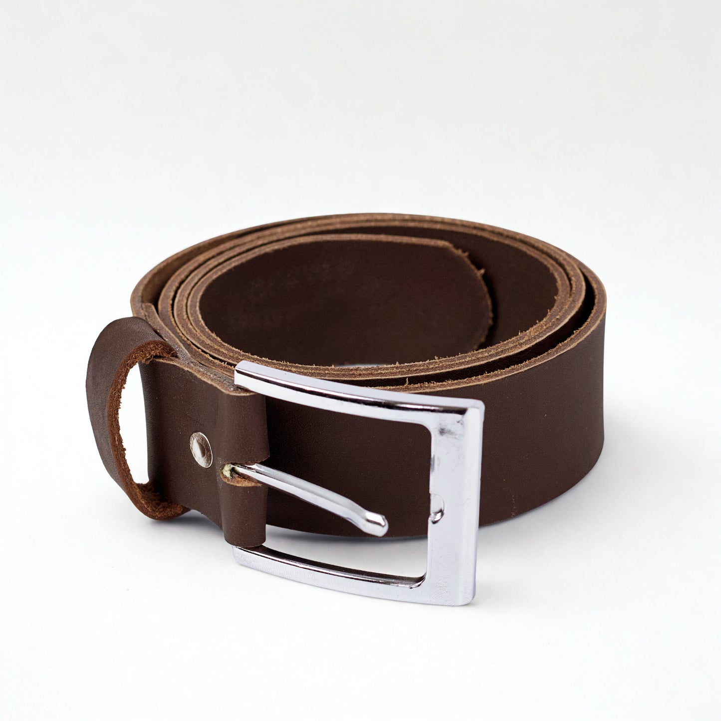 SULM8 Dark Brown Leather Buckle Belt
