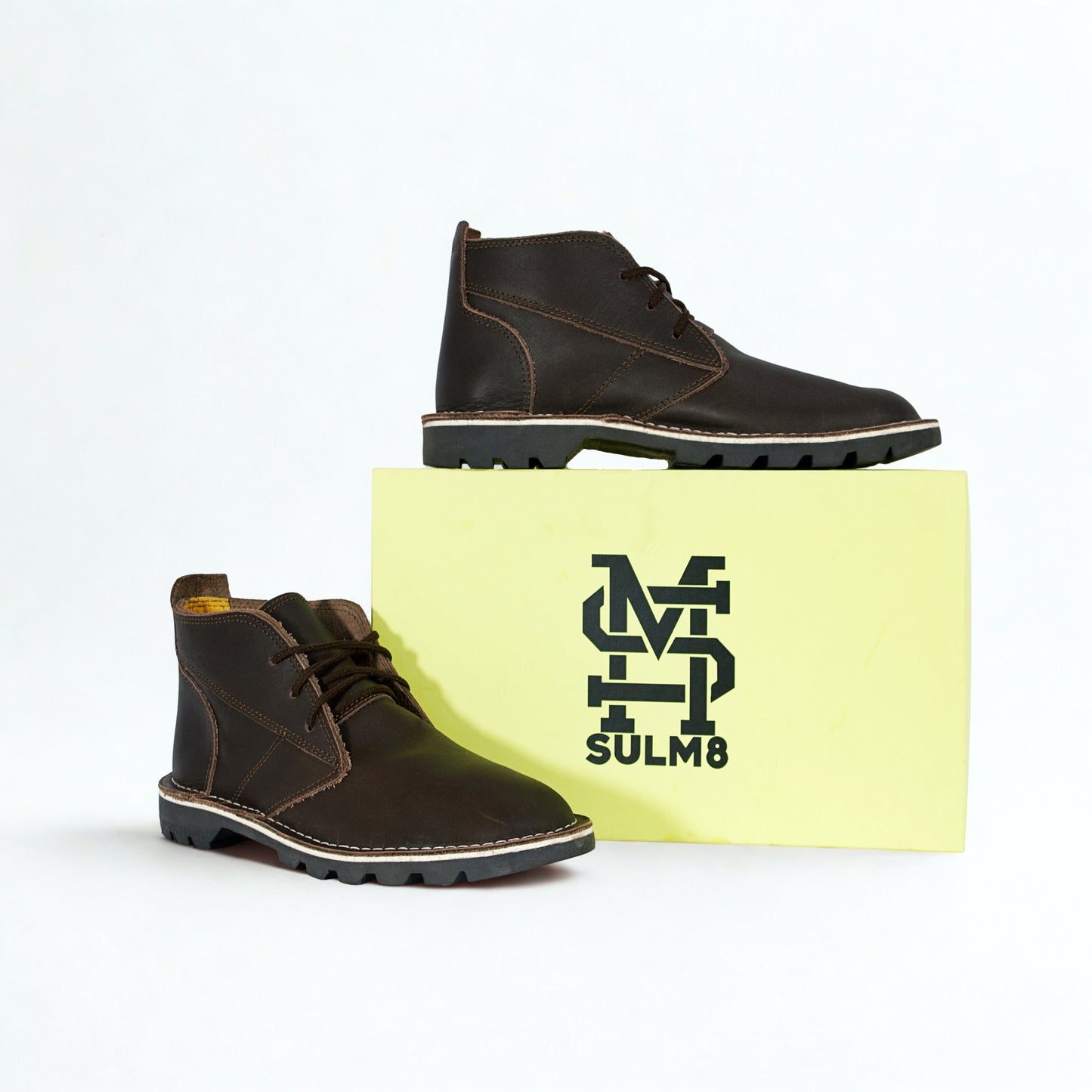 SULM8 Dark Brown Leather Desert Boots