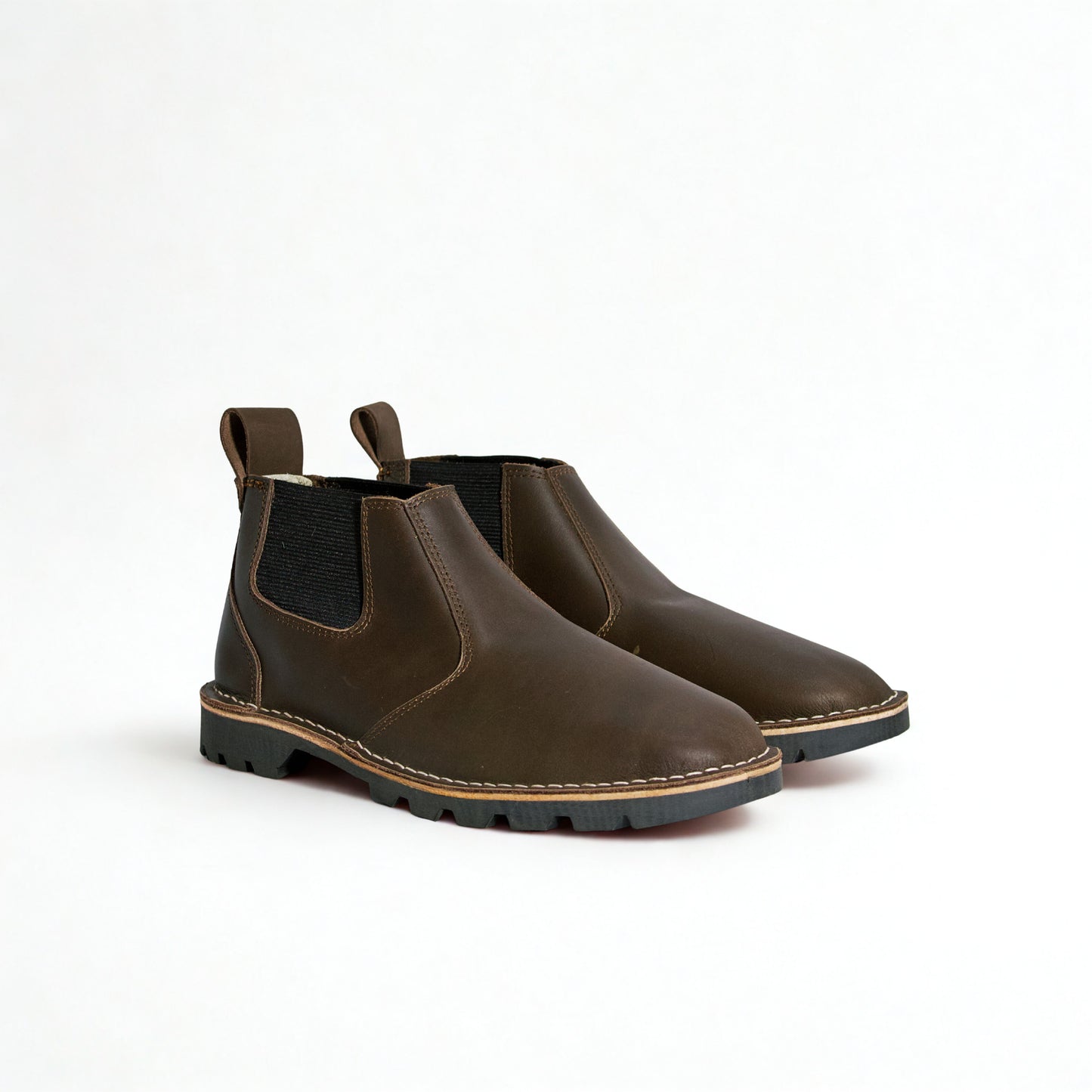 SULM8 Chelsea Leather Boots - Dark Brown