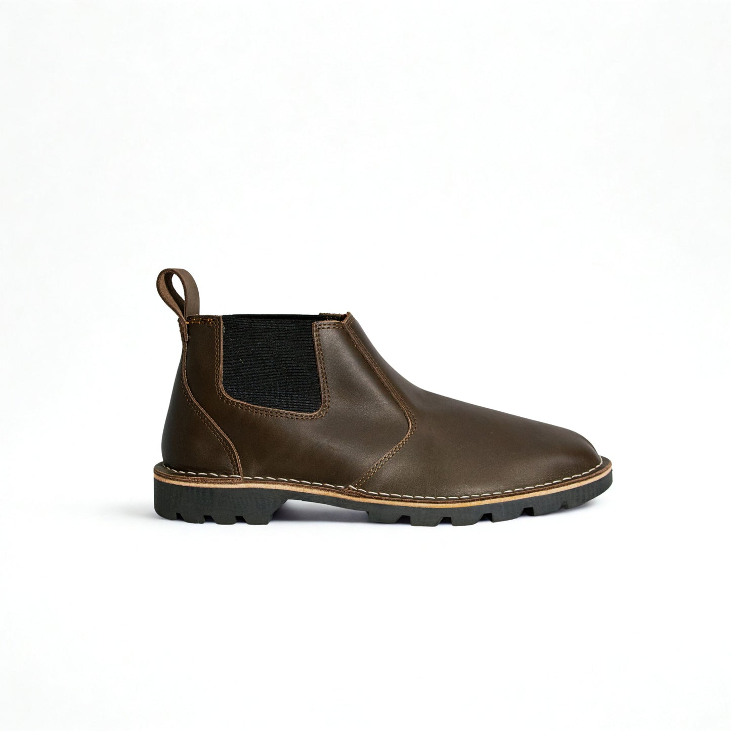 SULM8 Chelsea Leather Boots - Dark Brown