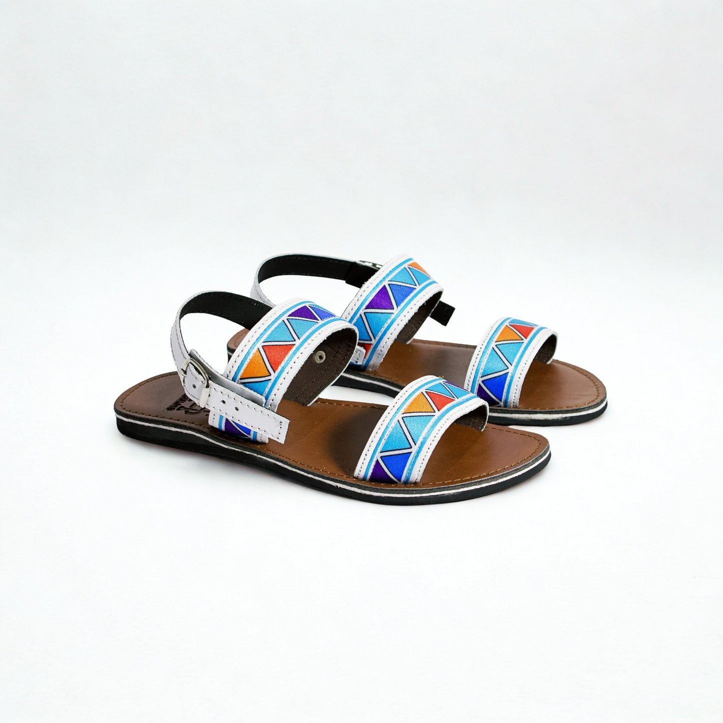SULM8 Multi-coloured Buckle-Fastening Sandals