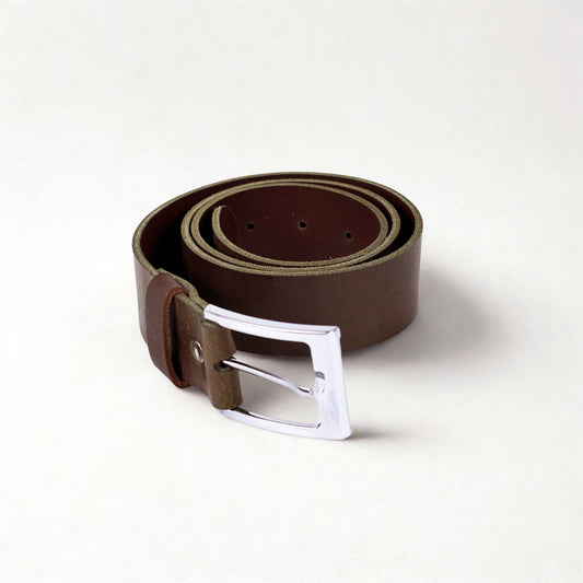 SULM8 Dark/Brown Leather Buckle Belt