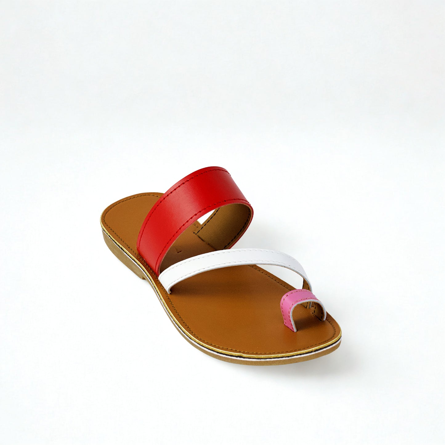 SULM8 Women's Multi-Colored Toe Push-In Sandal.