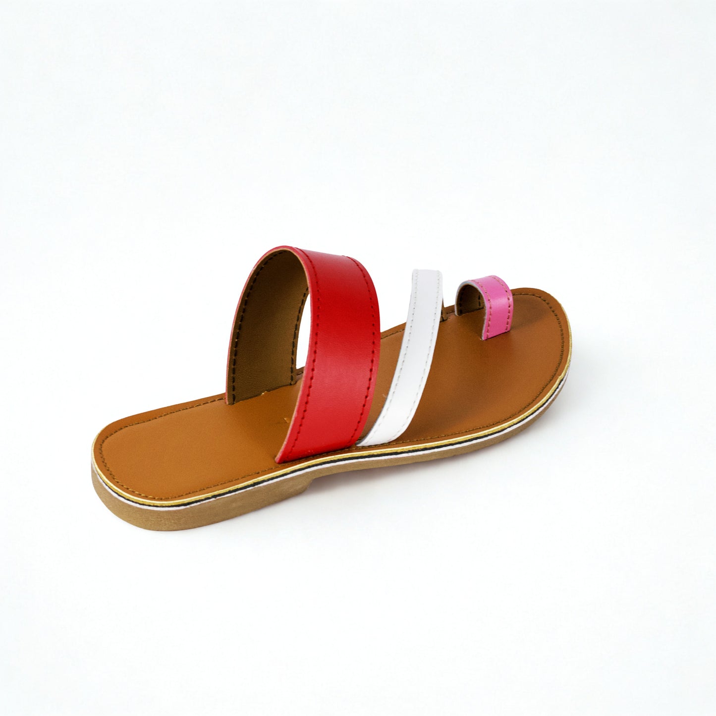 SULM8 Women's Multi-Colored Toe Push-In Sandal.