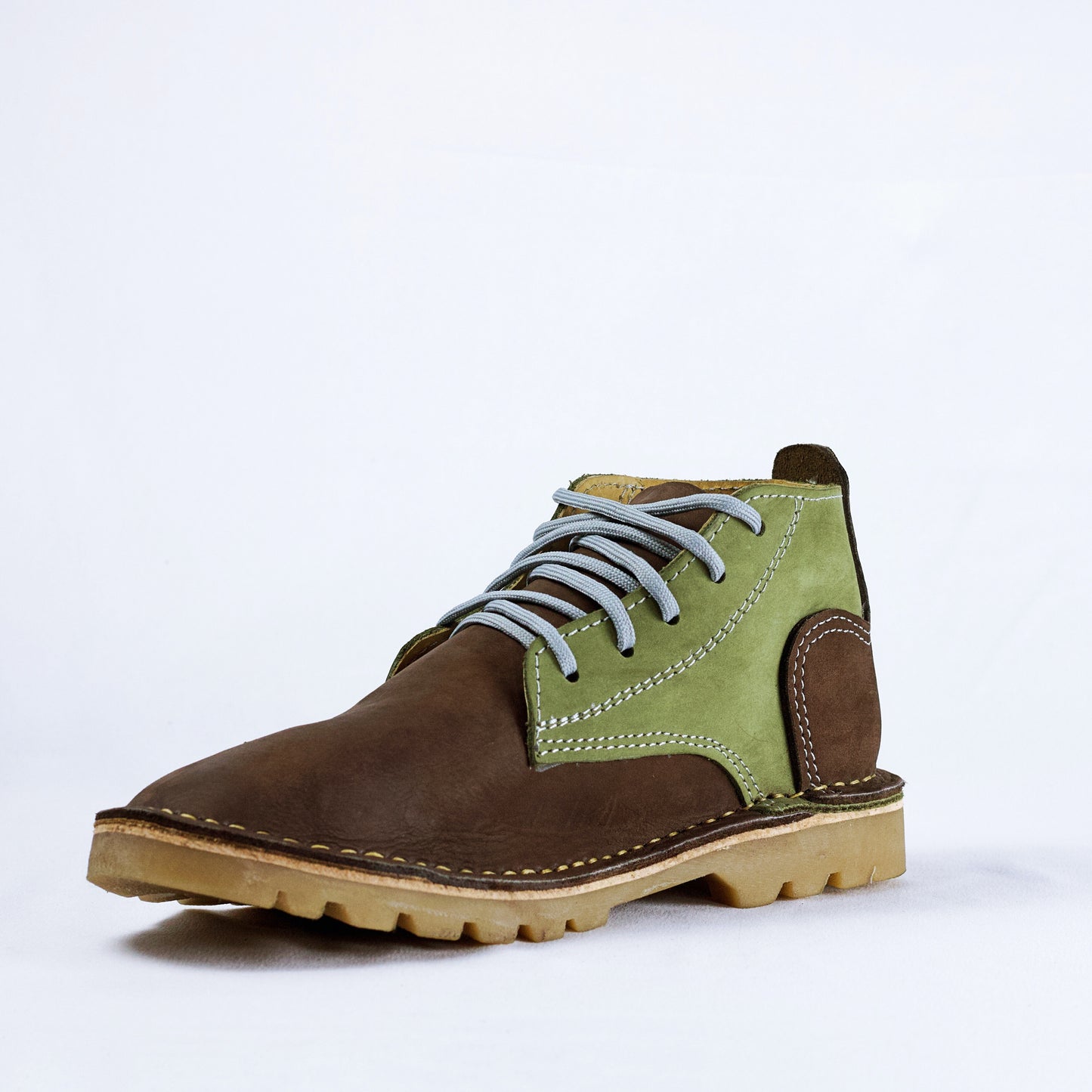SULM8 Cloud Nubuck Brown/Green Boots