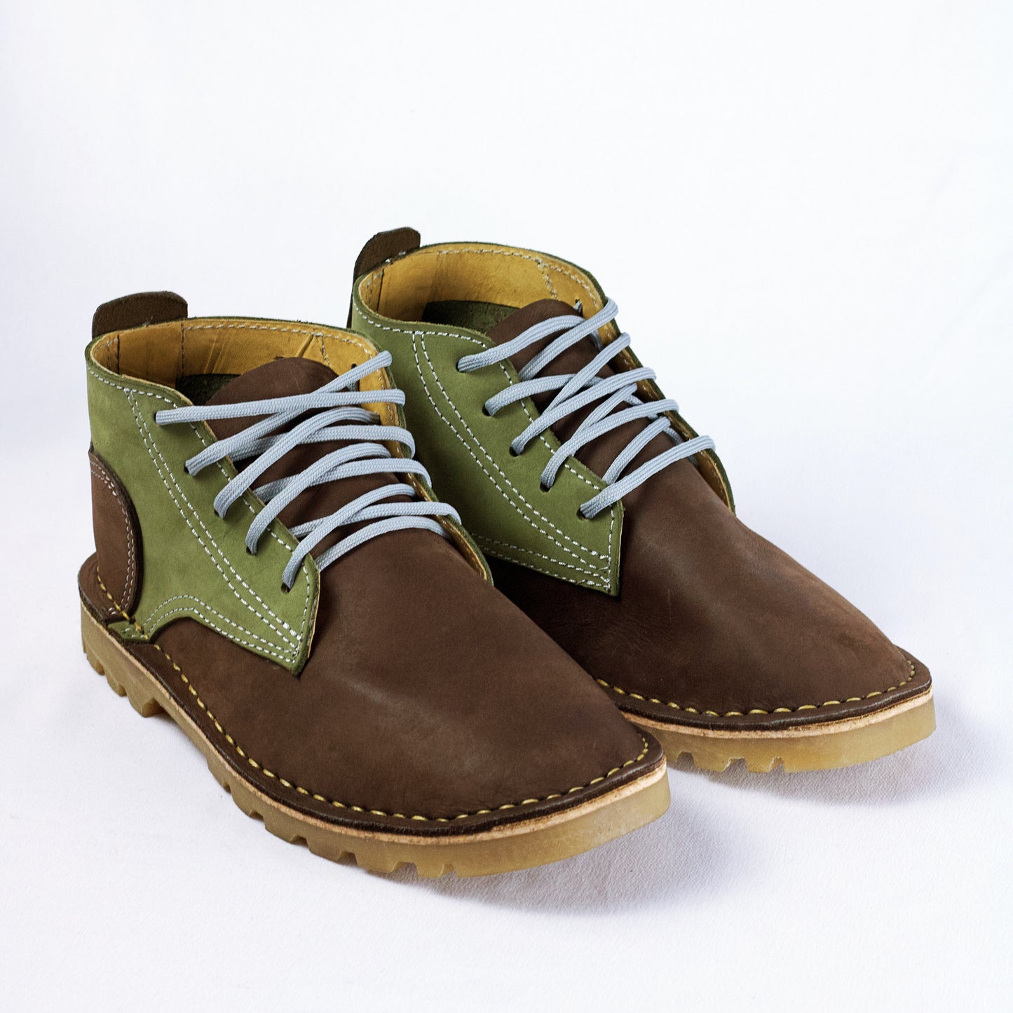 SULM8 Cloud Nubuck Brown/Green Boots