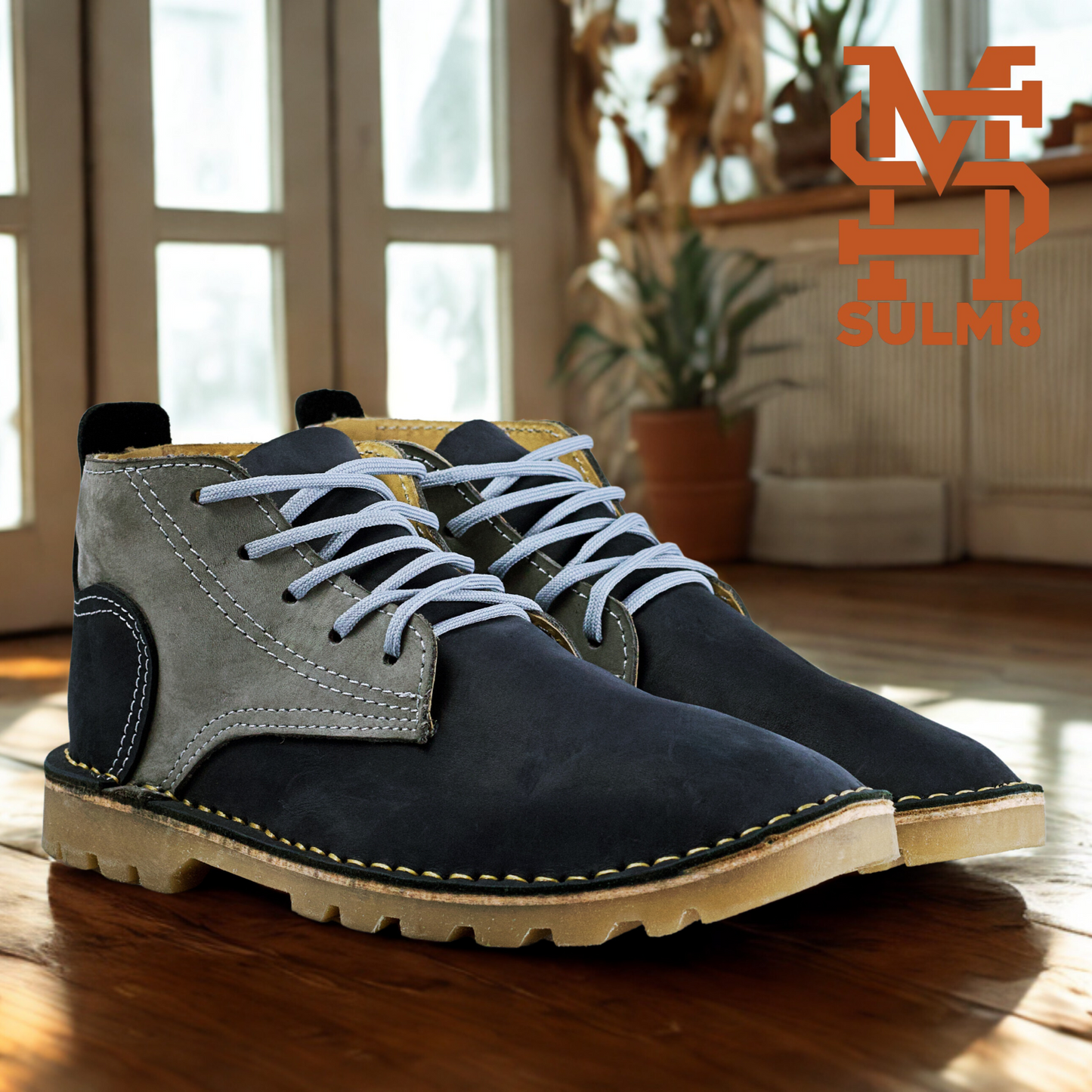 SULM8 Cloud Nubuck Navy Blue/Grey Boots