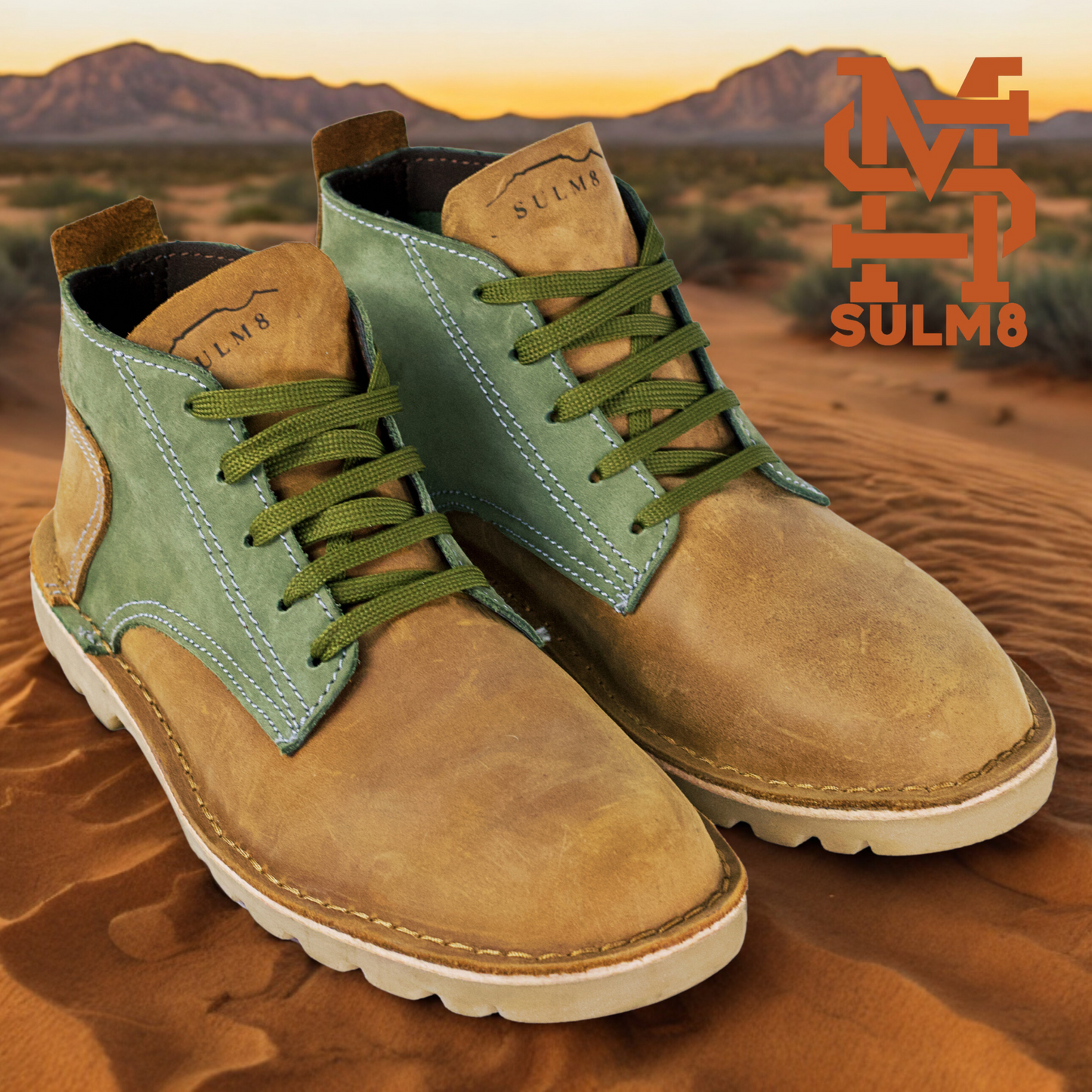 SULM8 Urban Nappa Brown/Green Boots